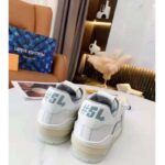 Louis Vuitton LV Unisex LV Trainer Sneaker White Grained Calf Leather Rubber Outsole - immagine 6