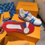Louis Vuitton LV Unisex LV Trainer Sneaker White Mix of Materials Rubber Outsole - Image 7