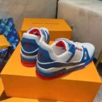 Louis Vuitton LV Unisex LV Trainer Sneaker White Mix of Materials Rubber Outsole - Image 5