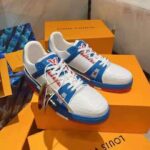 Louis Vuitton LV Unisex LV Trainer Sneaker White Mix of Materials Rubber Outsole - Image 6