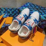 Louis Vuitton LV Unisex LV Trainer Sneaker White Mix of Materials Rubber Outsole - Image 4