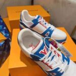 Louis Vuitton LV Unisex LV Trainer Sneaker White Mix of Materials Rubber Outsole - Image 9