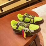 Louis Vuitton LV Unisex LV Trainer Sneaker Yellow Monogram-Embossed Nubuck Calf Leather - Image 3