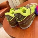 Louis Vuitton LV Unisex LV Trainer Sneaker Yellow Monogram-Embossed Nubuck Calf Leather - Image 5