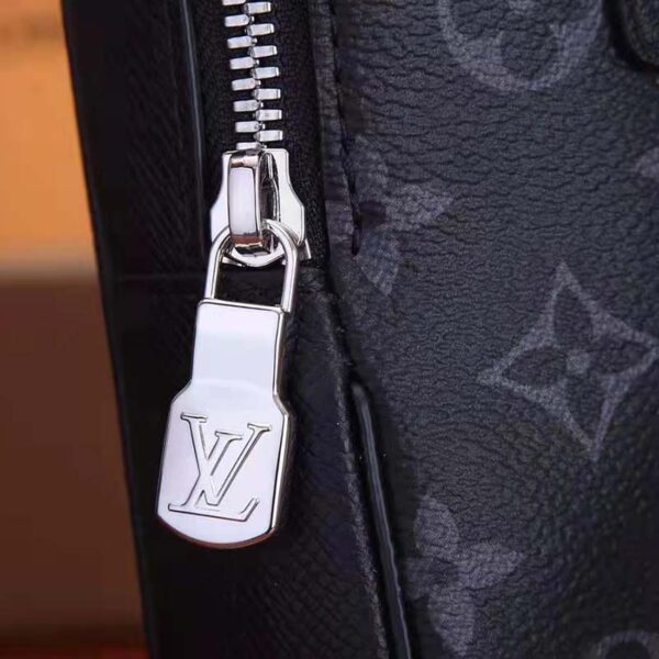 Louis Vuitton LV Unisex Outdoor Sling Bag Taigarama Noir Black Coated Canvas Cowhide Leather (6)