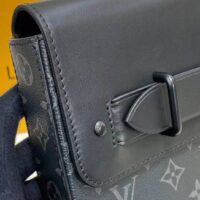 Louis Vuitton LV Unisex Pochette Steamer Monogram Eclipse Coated Canvas Cowhide Leather
