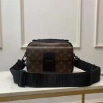 Louis Vuitton LV Unisex S Lock Messenger in Brown Monogram Macassar Coated Canvas - Image 2