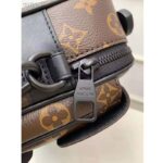 Louis Vuitton LV Unisex S Lock Messenger in Brown Monogram Macassar Coated Canvas - Image 7
