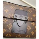 Louis Vuitton LV Unisex S Lock Messenger in Brown Monogram Macassar Coated Canvas - Image 8