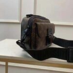 Louis Vuitton LV Unisex S Lock Messenger in Brown Monogram Macassar Coated Canvas - Image 5