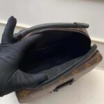 Louis Vuitton LV Unisex S Lock Messenger in Brown Monogram Macassar Coated Canvas - Image 6