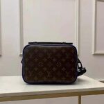 Louis Vuitton LV Unisex S Lock Messenger in Monogram Macassar Coated Canvas - Image 3
