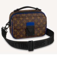 Louis Vuitton LV Unisex S Lock Messenger in Monogram Macassar Coated Canvas