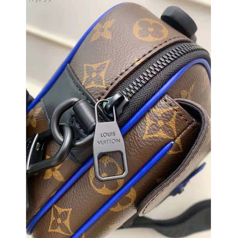 LV LV Unisex S Lock Messenger in Monogram Macassar Coated Canvas in 2023