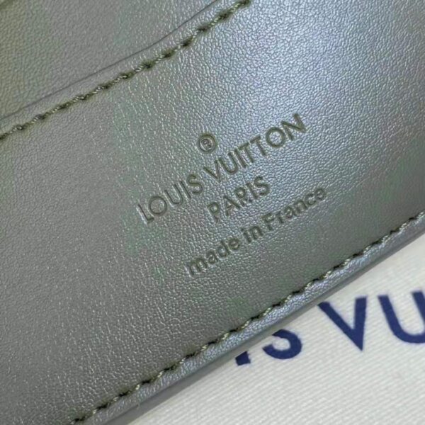 Louis Vuitton LV Unisex Slender Wallet Khaki Monogram Seal Cowhide Leather (7)