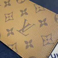 Louis Vuitton LV Unisex Slim Purse Black Monogram Reverse Coated Canvas Cowhide Leather