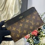 Louis Vuitton LV Unisex Slim Purse Brown Monogram Reverse Coated Canvas Cowhide Leather – Image 5