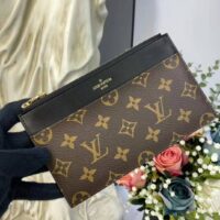 Louis Vuitton LV Unisex Slim Purse Brown Monogram Reverse Coated Canvas Cowhide Leather