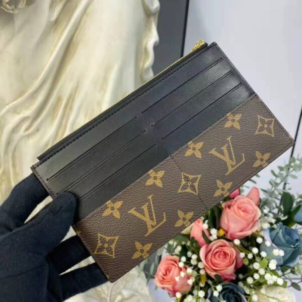 Louis Vuitton LV Unisex Slim Purse Brown Monogram Reverse Coated Canvas Cowhide Leather (12)
