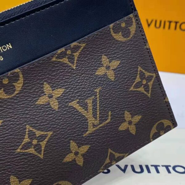 Louis Vuitton LV Unisex Slim Purse Brown Monogram Reverse Coated Canvas Cowhide Leather (2)