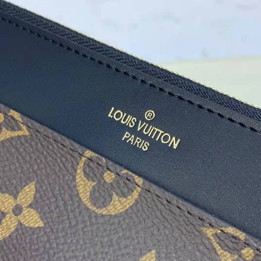 LV LV Unisex Slim Purse Black Monogram Reverse Coated Canvas