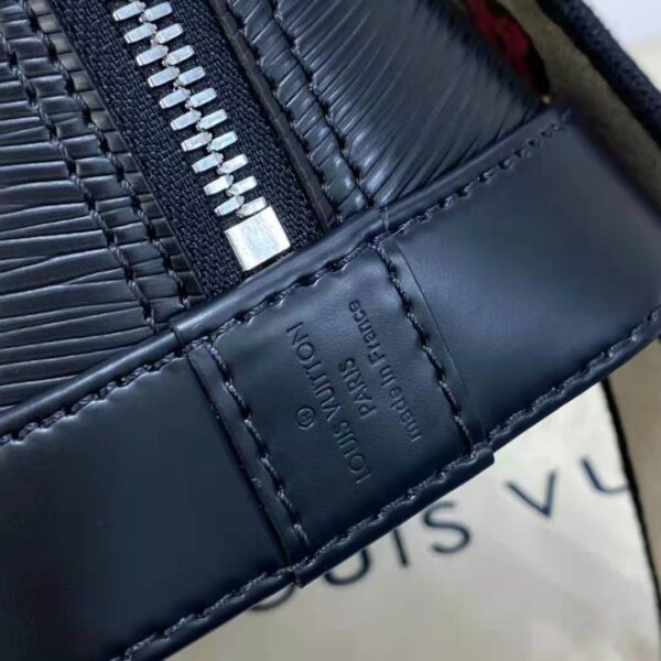 Louis Vuitton LV Women Alma BB Handbag Black Epi Grained Cowhide Leather (10)