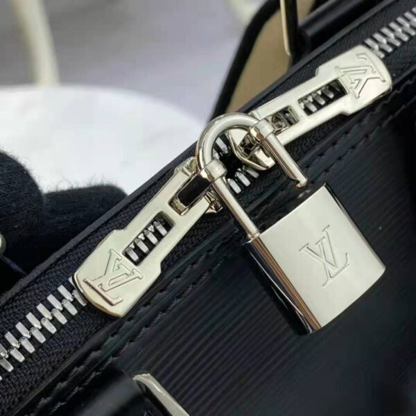 Louis Vuitton LV Women Alma BB Handbag Black Epi Grained Cowhide Leather (15)
