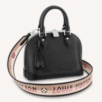 Louis Vuitton LV Women Alma BB Handbag Black Epi Grained Cowhide Leather