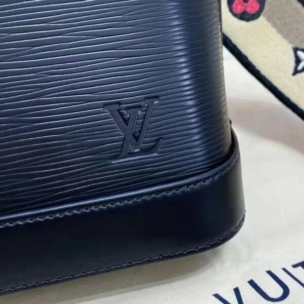 Louis Vuitton LV Women Alma BB Handbag Black Epi Grained Cowhide Leather (7)