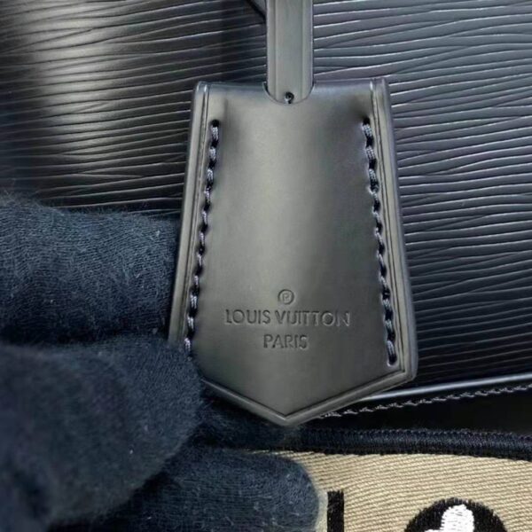 Louis Vuitton LV Women Alma BB Handbag Black Epi Grained Cowhide Leather (8)