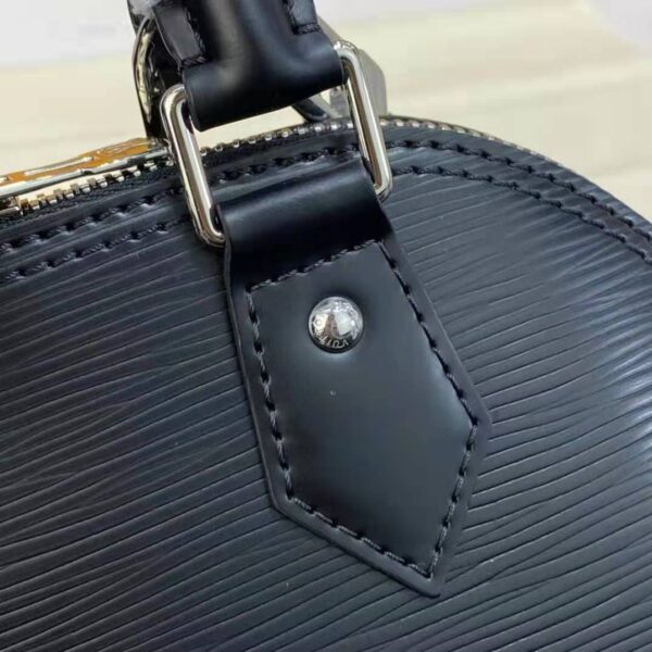 Louis Vuitton LV Women Alma BB Handbag Black Epi Grained Cowhide Leather (9)