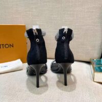 Louis Vuitton LV Women Appeal Sandal Black Suede Baby Goat Leather and Strass