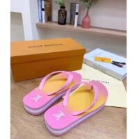 Louis Vuitton LV Women Arcade Flat Thong Pink Rubber Micro Outsole