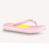 Louis Vuitton LV Women Arcade Flat Thong Pink Rubber Micro Outsole