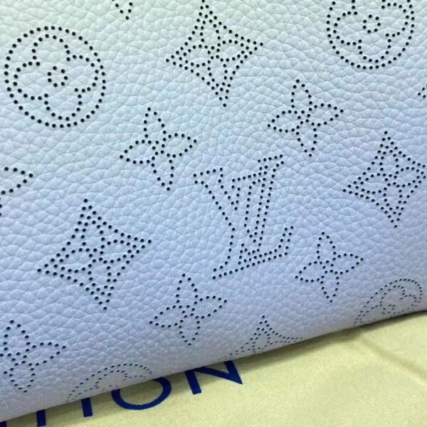Louis Vuitton LV Women Bella Bucket Bag Gradient Blue Mahina Perforated Calf Leather (16)