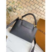 Louis Vuitton LV Women Capucines MM Handbag Black Taurillon Leather