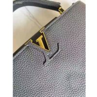 Louis Vuitton LV Women Capucines MM Handbag Black Taurillon Leather