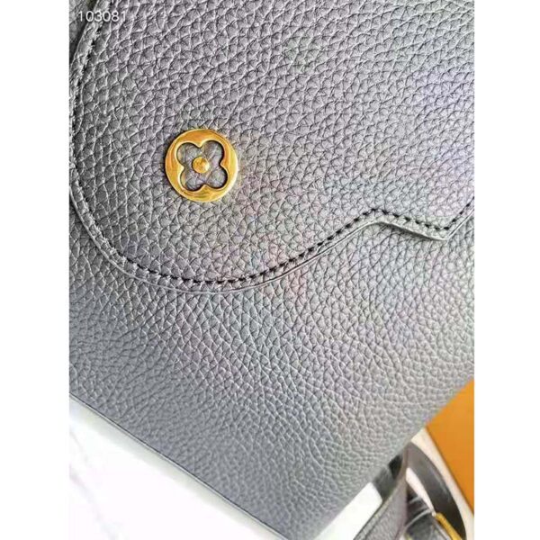 Louis Vuitton LV Women Capucines MM Handbag Black Taurillon Leather (8)
