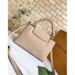 Louis Vuitton LV Women Capucines MM Handbag Galet Gray Taurillon Leather - Image 3