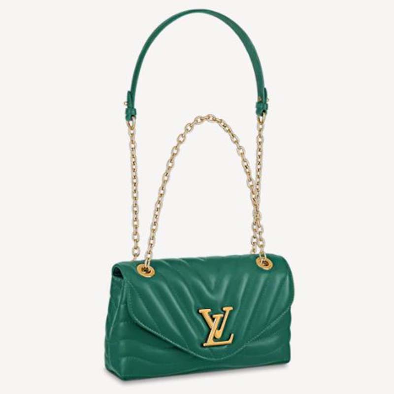 Louis Vuitton LV Women New Wave Chain Bag Handbag Emerald Green Smooth  Cowhide Leather - LULUX