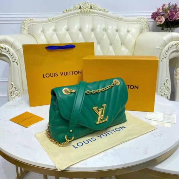 Louis Vuitton LV Women Chain Bag Handbag Emerald Green Smooth Cowhide Leather (4)