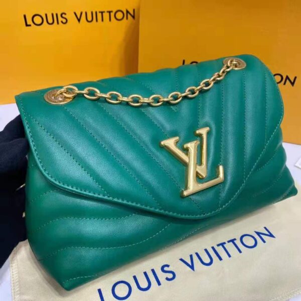 Louis Vuitton LV Women Chain Bag Handbag Emerald Green Smooth Cowhide Leather (8)