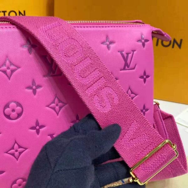 Louis Vuitton LV Women Cruissin PM Handbag Pink Purple Monogram Embossed Puffy Lambskin (17)