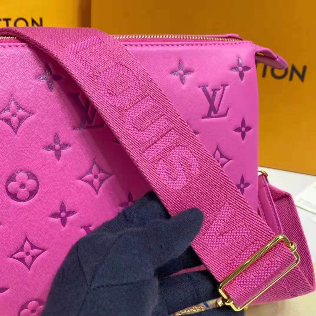 Louis Vuitton Pink & Purple Monogram Embossed Puffy Lambskin