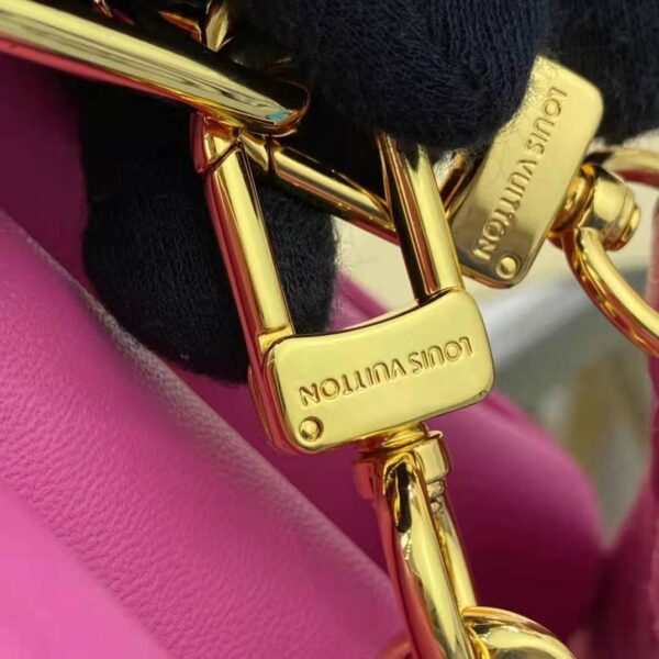 Louis Vuitton LV Women Cruissin PM Handbag Pink Purple Monogram Embossed Puffy Lambskin (7)
