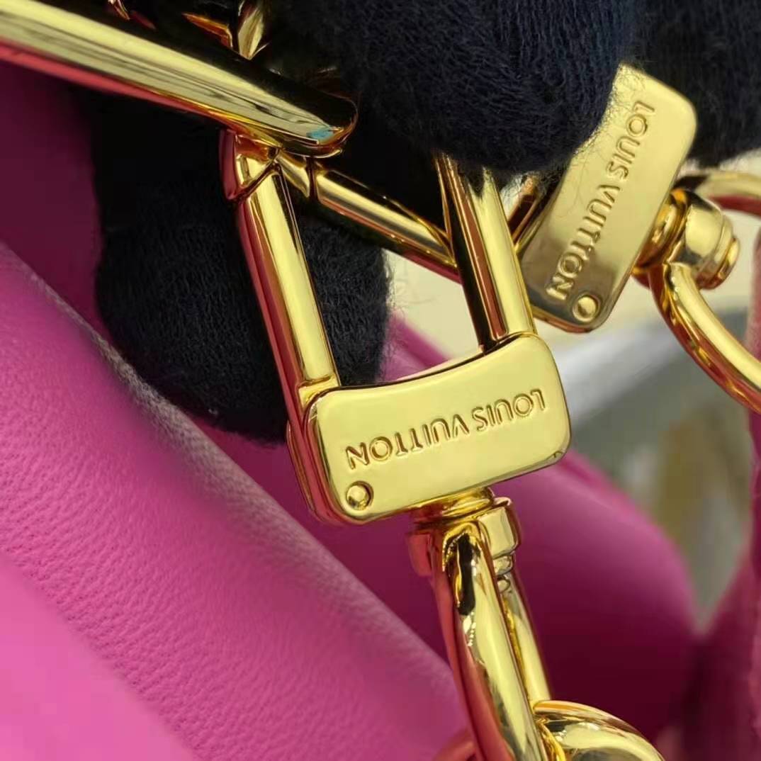 LV LV Women Cruissin PM Handbag Pink Purple Monogram Embossed in 2023