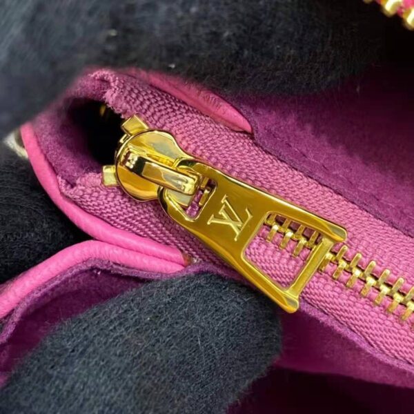 Louis Vuitton LV Women Cruissin PM Handbag Pink Purple Monogram Embossed Puffy Lambskin (8)