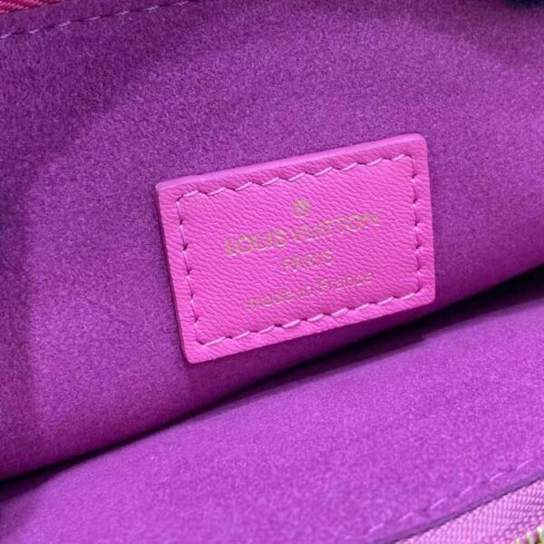 Louis Vuitton LV Women Cruissin PM Handbag Pink Purple Monogram Embossed Puffy Lambskin (9)