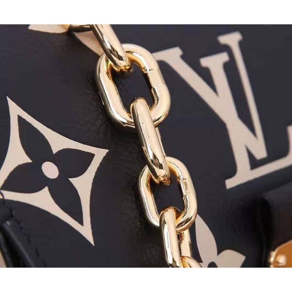 Louis Vuitton LV Women Favorite Tourterelle Black Beige Monogram Empreinte Embossed Supple Grained Cowhide (10)