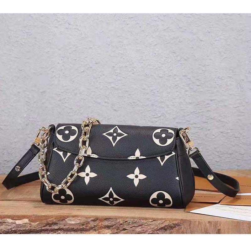 Louis Vuitton Félicie Pochette Black/Beige Monogram Empreinte